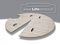 Wooden cover for garden tub