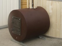 Outer to the furnace tub