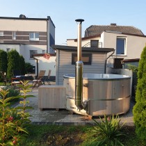 Balia ogrodowa z laminatem w kolorze szarym